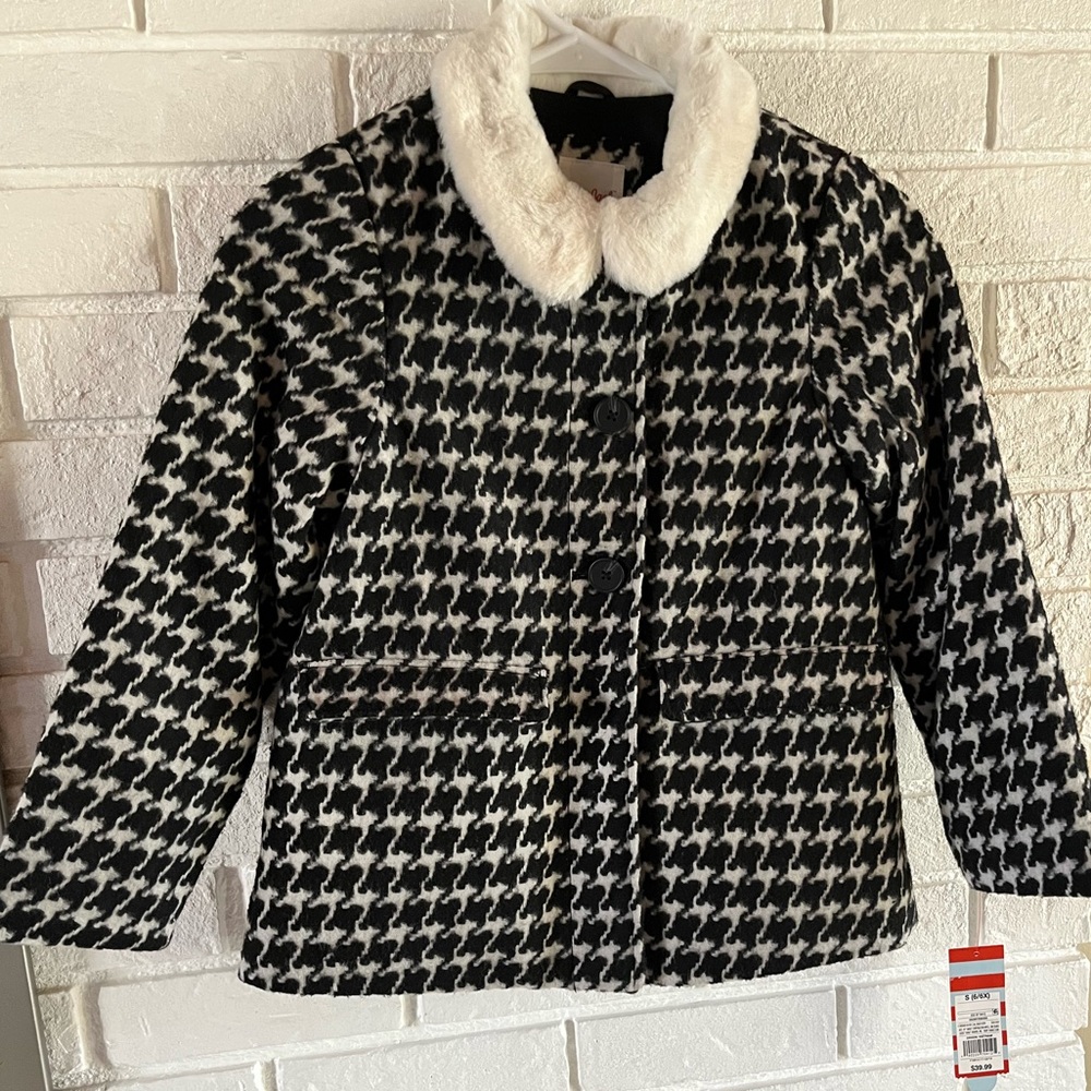 NWT-Cat & Jack-Girls Houndstooth Coat
